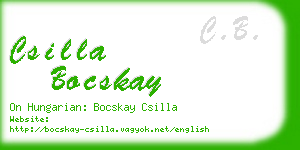 csilla bocskay business card